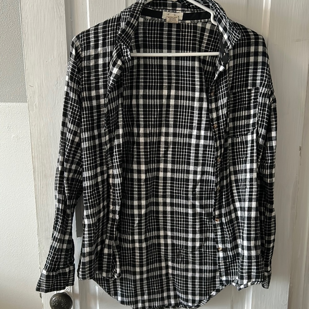 Black/white flannel